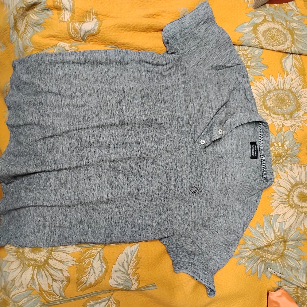 Zara Gray Polo Shirt Brand ZaraMan Size Xl